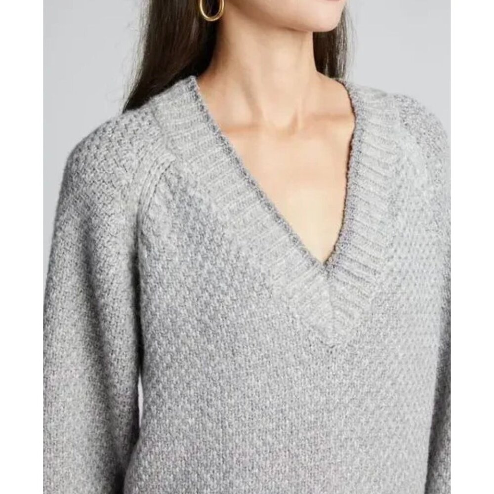 VERONICA BEARD mirnie vneck alpaca blend sweater in gray size XS